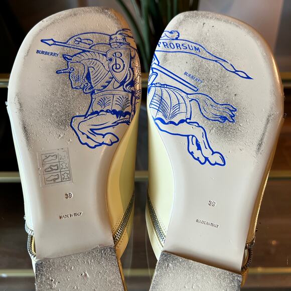 BURBERRY Peep Zip Sandals SZ 39 - Picture 14 of 14